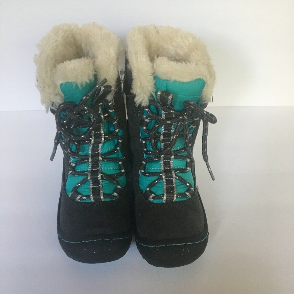 NEW Jambu Phylox Leather Faux Fur Gray Girls Boots